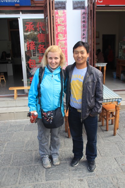 River, our local guide, and me in Dali, Yunnan, 