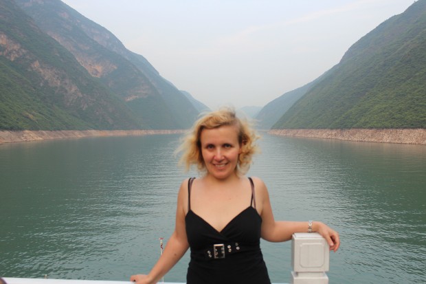 It is always windy there - Myself on the Yangtze River Cruise