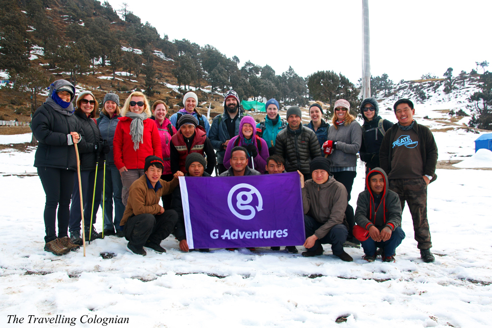 Bhutan Adventure March 2017 group Bumdrak Camp Bumdrak Trek Bhutan Himalayas ASIA