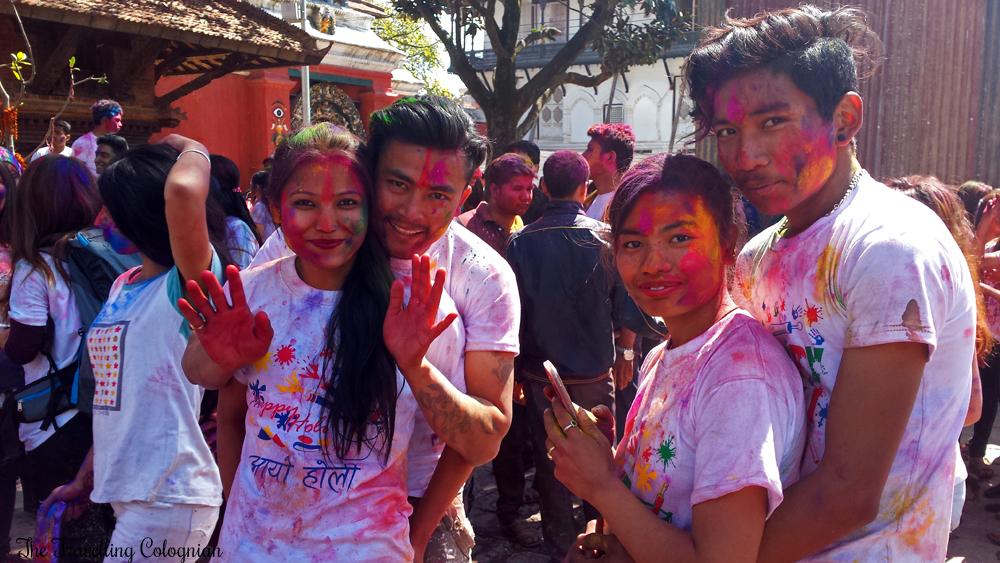 Travel blogger review 2017 young people celebrating the Holi Festival Kathmandu Nepal Himalaya South Asia ASIA