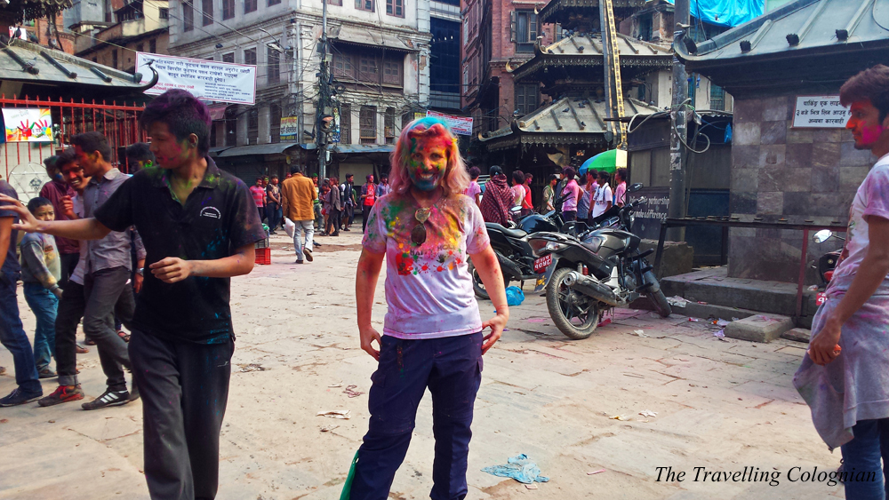 Reiseblogger-Rückblick 2017 Holi Festival Festival der Farben Kathmandu Nepal Himalaya Südasien ASIEN