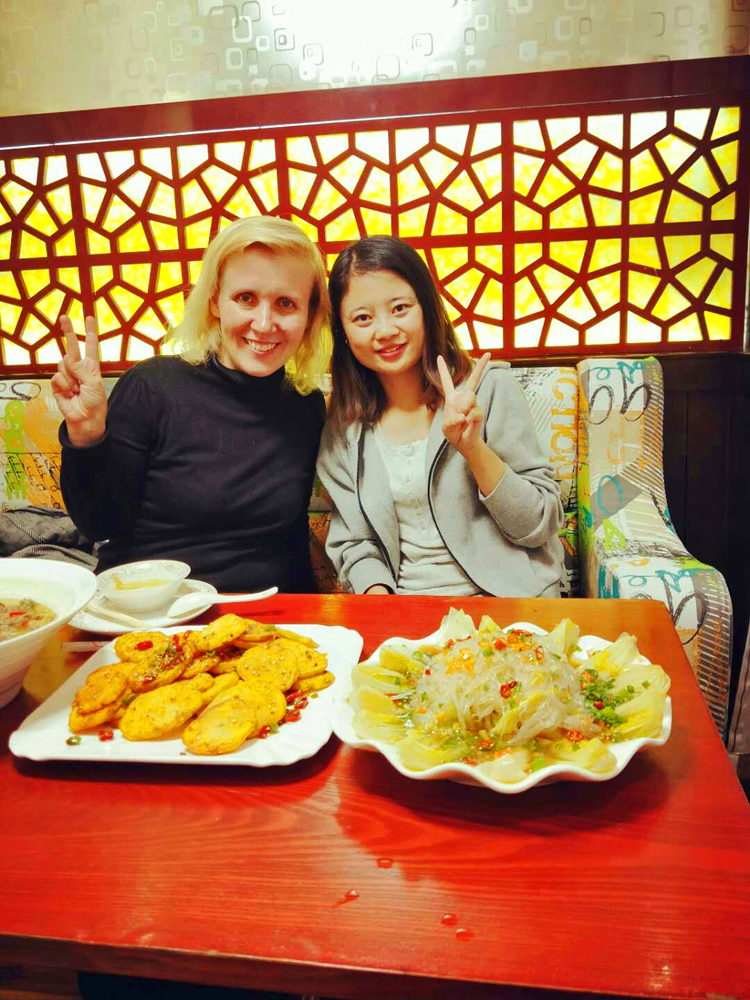 Tina und ich Xining Qinghai China ASIEN