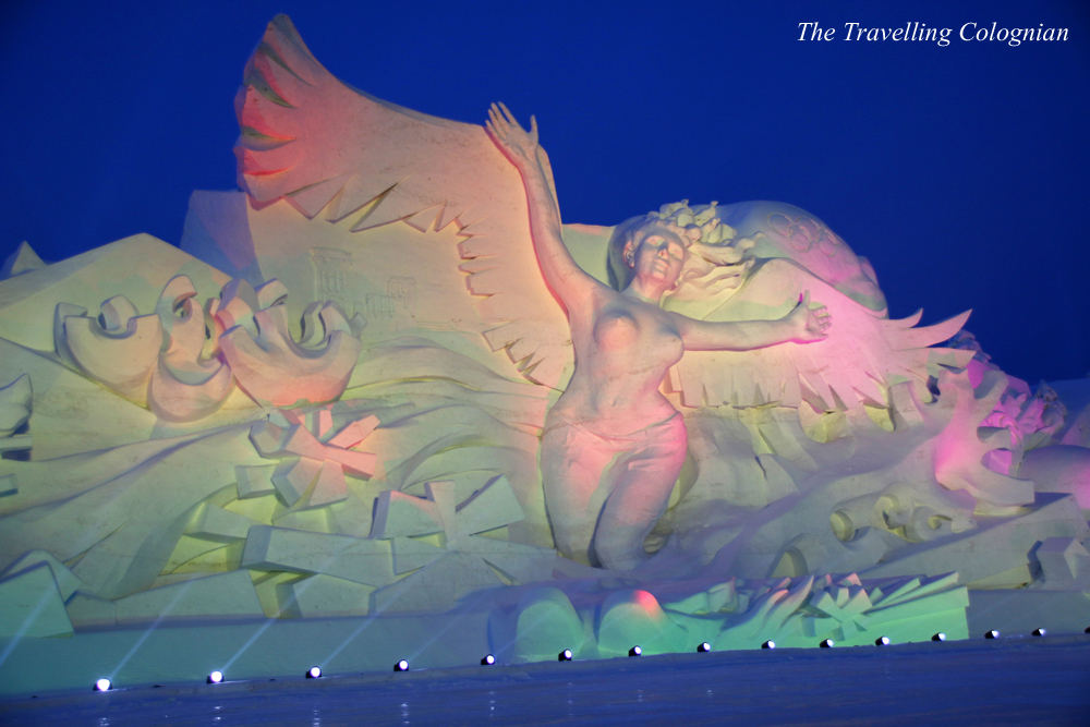 Harbin Ice and Snow Festival Snow Sculptures on Sun Island Harbin Heilongjiang China ASIA