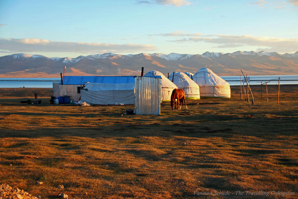 Yurts Lake Songkul Kyrgyzstan Central Asia ASIA