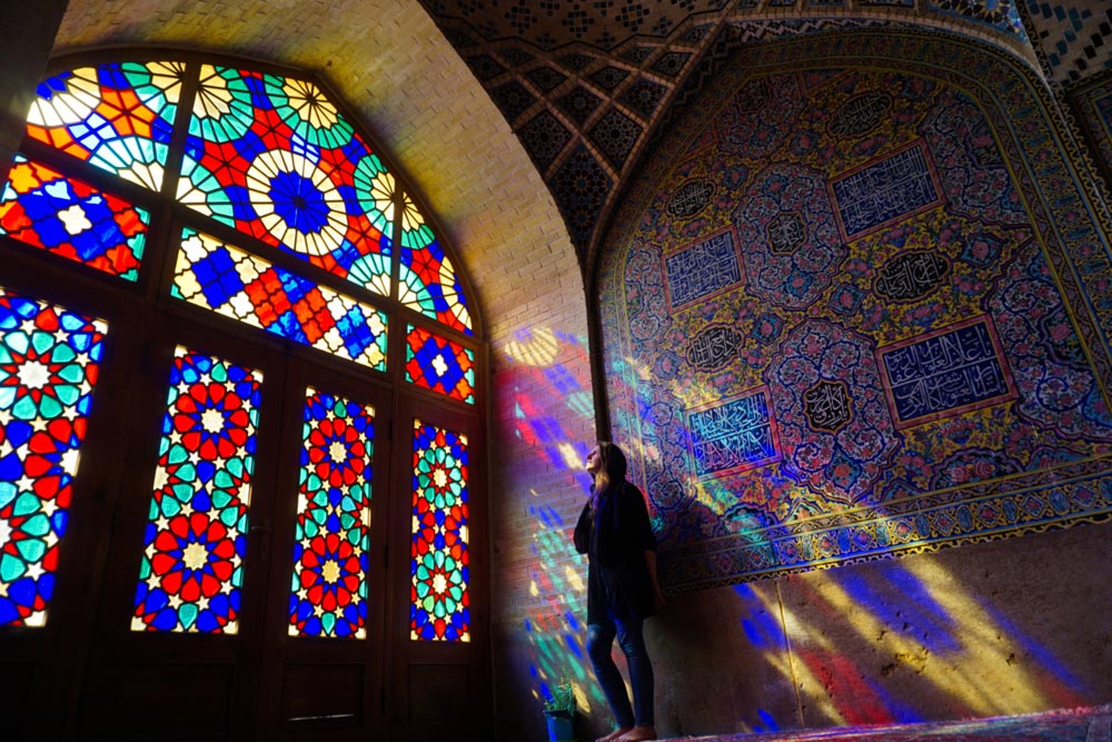 Travel bloggers tips for Iran Nasir-Ol-Molk Mosque Pink Mosque Shiraz Iran MIDDLE EAST PERSIAN GULF