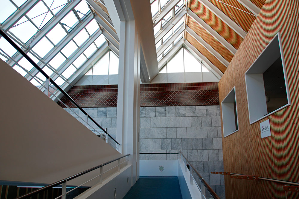 Aufstiegsrampe und Dach im Gustav-Lübcke-Museum in Hamm