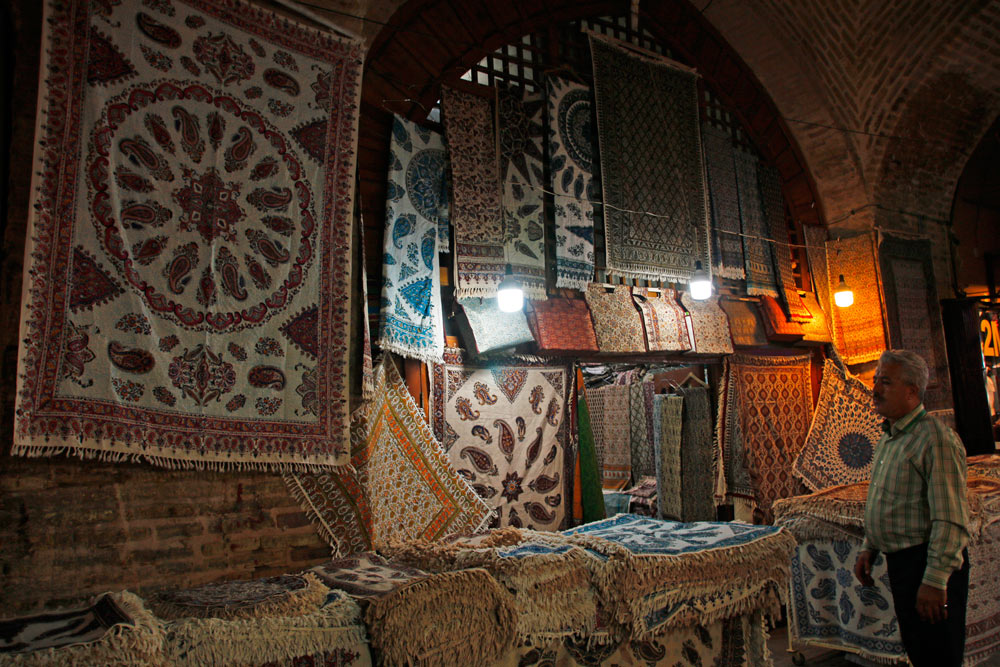 Teppichhändler im Großen Basar in Isfahan, Iran