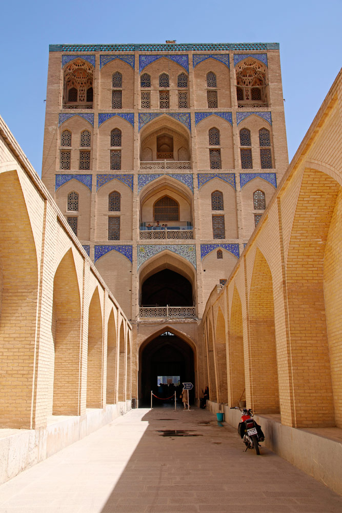 A rear building of the Ali Qapu Palace in Isfahan, Iran