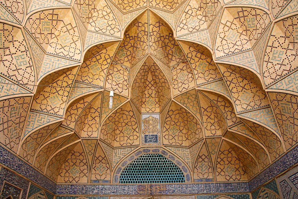 Muqarnas on the West Ivan of the Jame Mosque in Isfahan, Iran