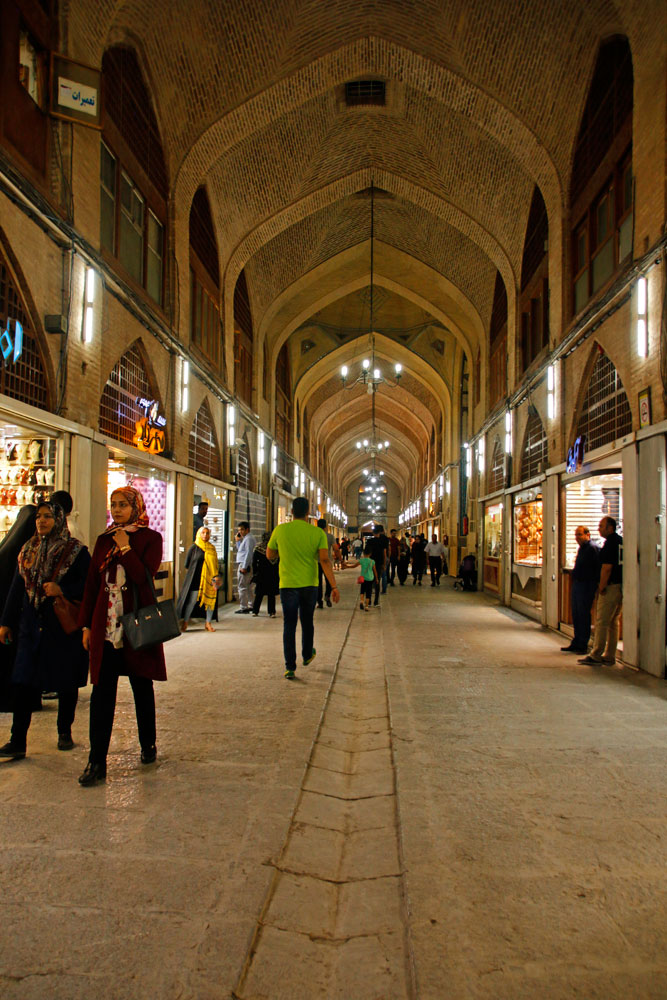 The arcades around Naqsh-e-Jahan Square in Isfahan, Iran