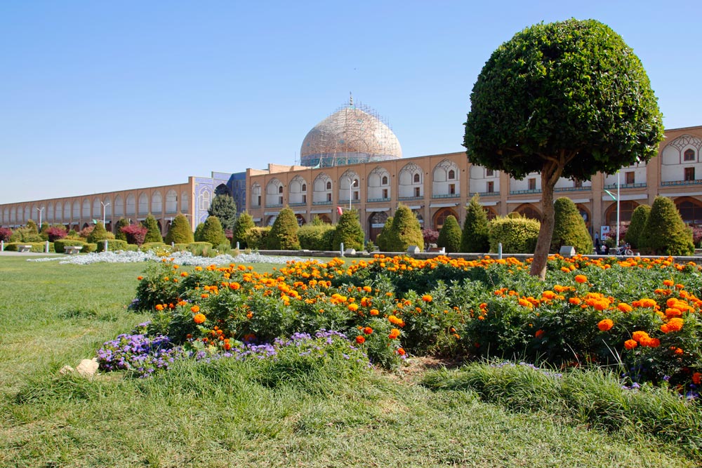 Naqsh-e Jahan Square with the Sheikh Lotfollah Mosque in Isfahan, Iran