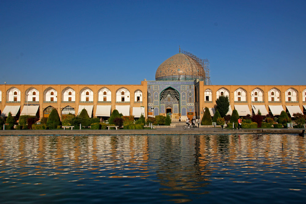The Sheikh Lotfollah Mosque in Isfahan, Iran in the afternoon