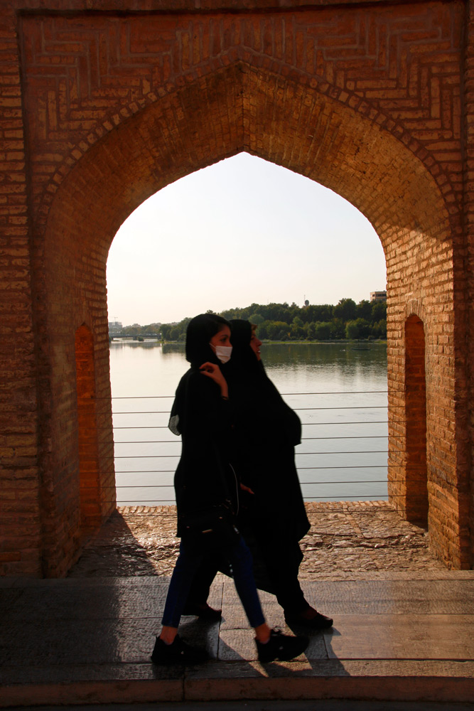 Arcades on the Si-o-se Pol Bridge in Isfahan, Iran