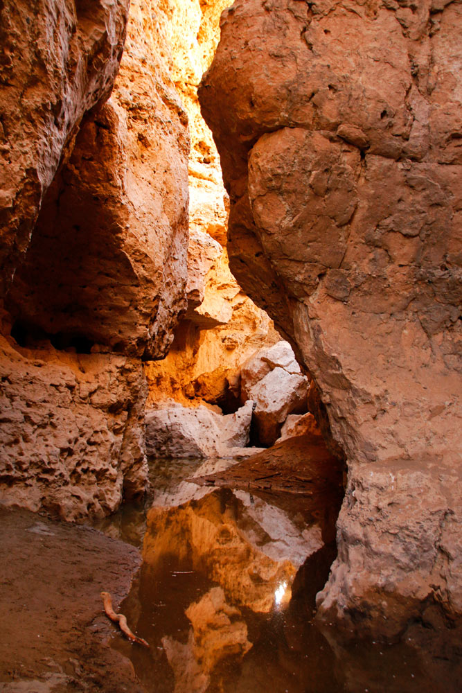 Water in the Sesriem Canyon in the Sossusvlei area