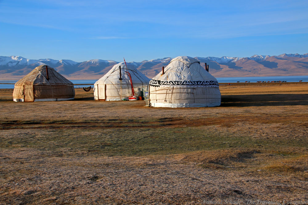 Jurten am Songköl-See in Kirgistan