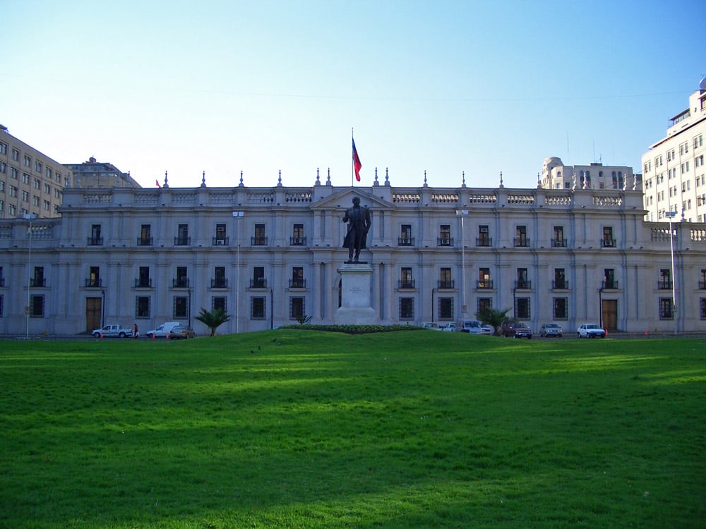 Der Präsidentenpalast La Moneda in Santiago de Chile, Chile