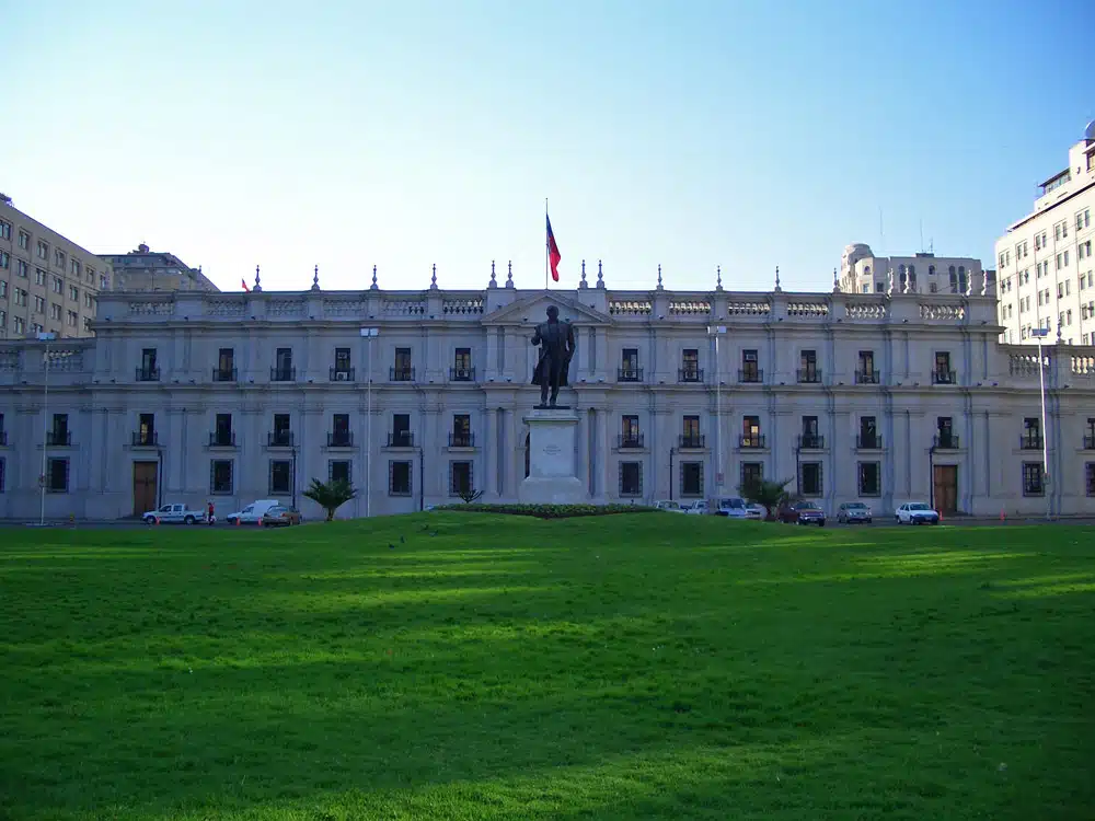 Der Präsidentenpalast La Moneda in Santiago de Chile, Chile